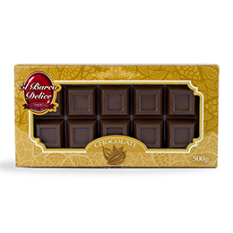 TABLETÓN 500G DE CHOCOLATE NEGRO 70% CACAO. Chocolates