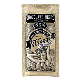 CHOCOLATE NEGRO 85% CACAO EL CANARIO 100G. Chocolates