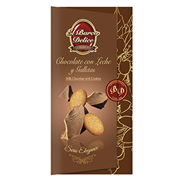 CHOCOLATE CON LECHE Y GALLETA 100G. Chocolates